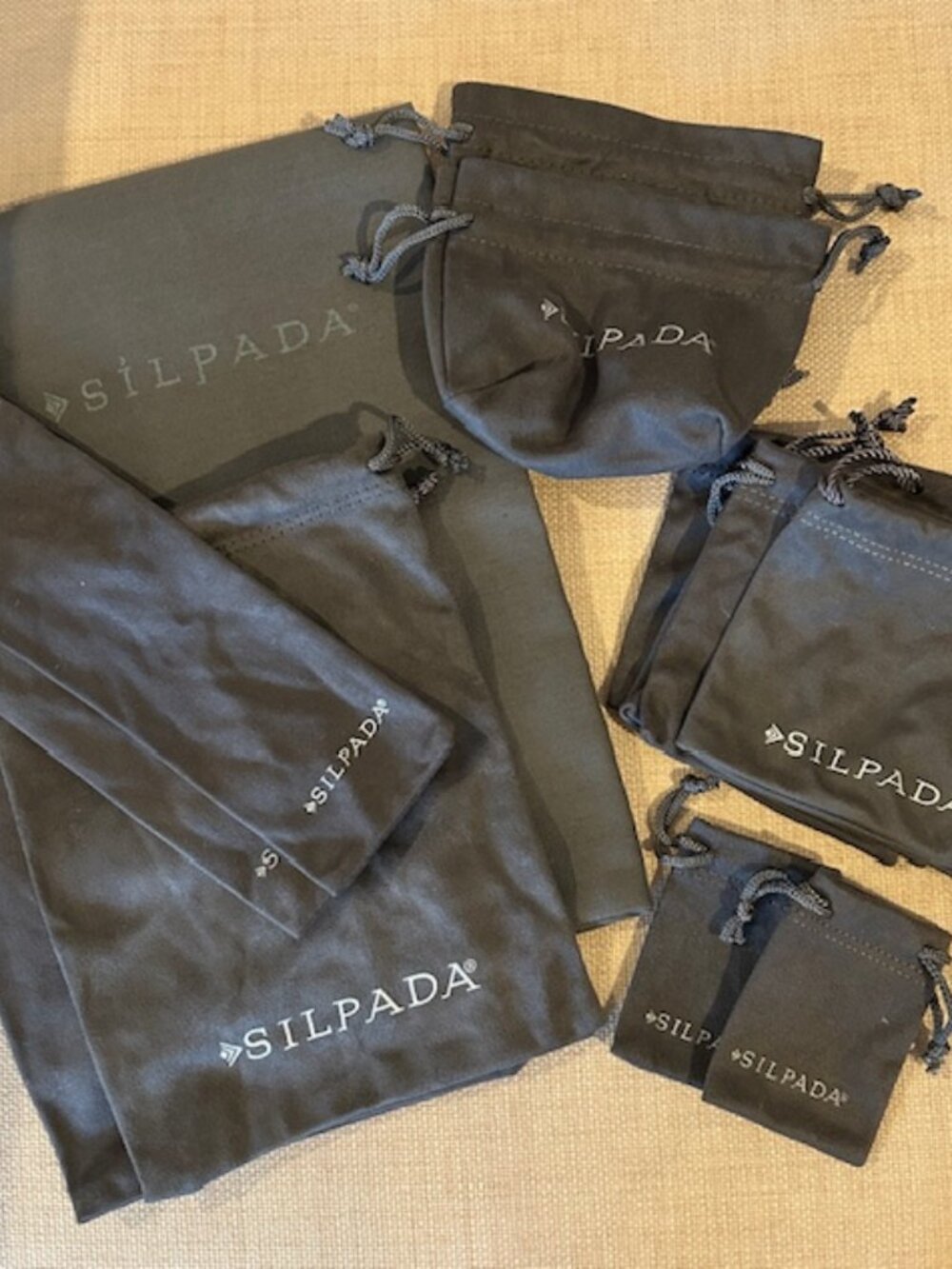 Silpada Set of 13 Necklace Bracelet Earring Jewelry Pouches Bags Lot